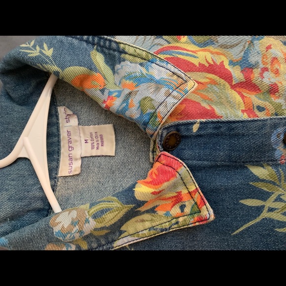 Retro Susan Graver Denim Jacket - Picture 3 of 5